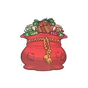 🎯 10 for $12 / Santa Sack with Gifts, Christmas Tree Chipboard Ornament